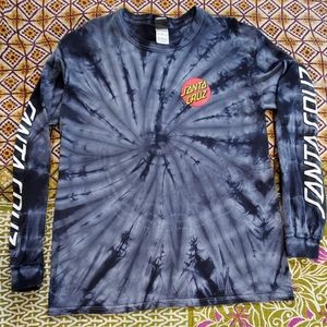 Fabulous Tie Dye Santa Cruz long sleeve T size Large